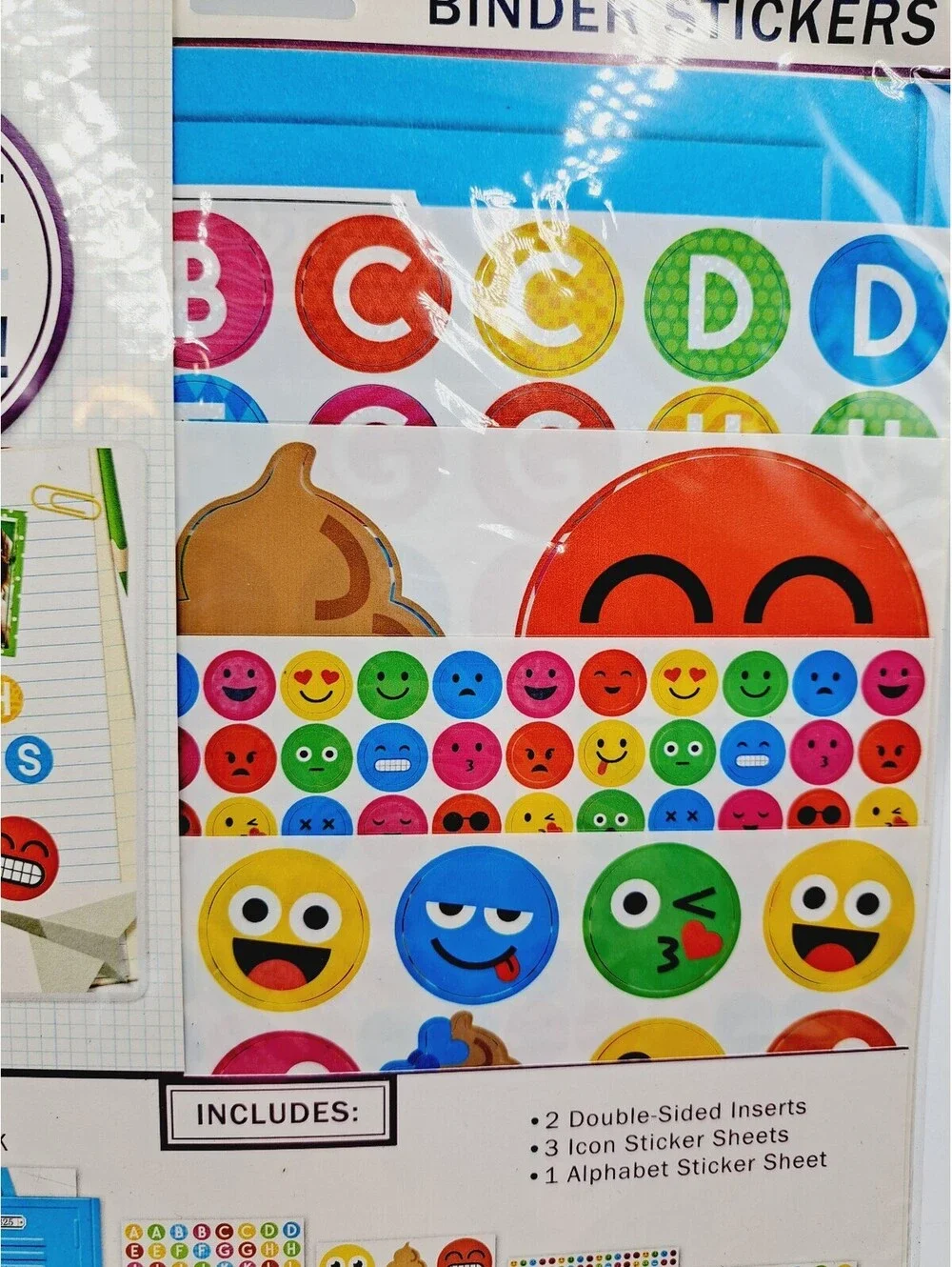 Colorful Emoji Y2K Faces Retro Binder Decor Stickers Scrapbook DIY Crafts School
